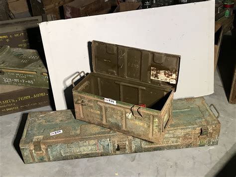 35 for 3 used but nice condition metal ammo boxes|antique metal ammo boxes.